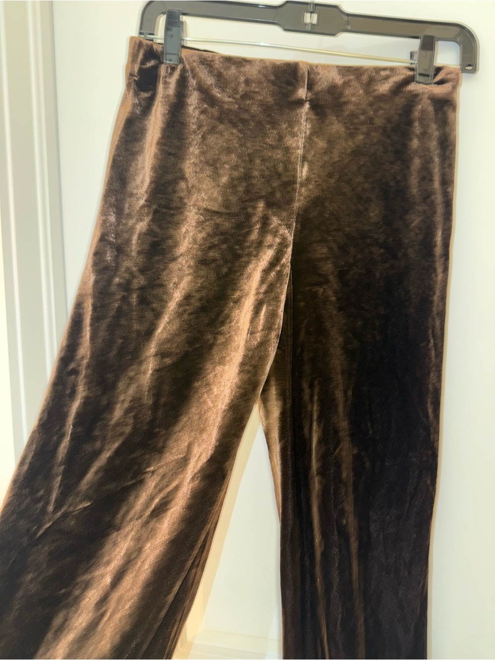 Anthropologie Tilda Velvet Wide Leg Pants XXS Cocoa Brown Holiday - Picture 6 of 16